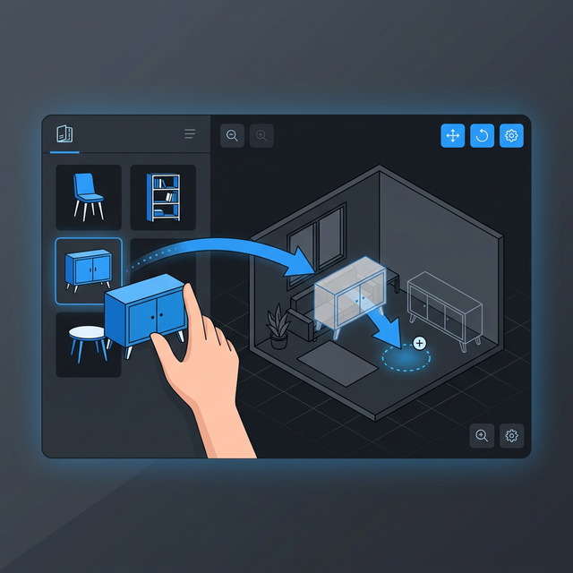 Arrastrar mueble al viewport